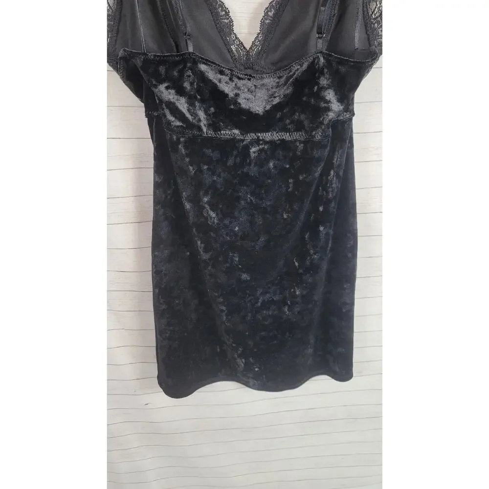 Free People Women's Viper Velvet Bodycon Dress in Black, sz XS